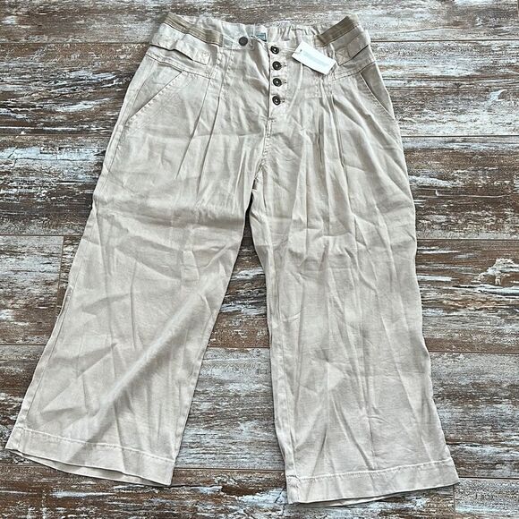 NWT Sundance Wide Legged Cropped Pants Size 14 - Picture 1 of 7